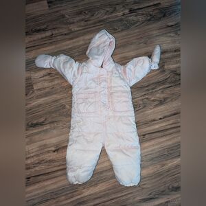 Vintage Children's Place One Piece Snowsuit size 18 months. Light Pink Insulated